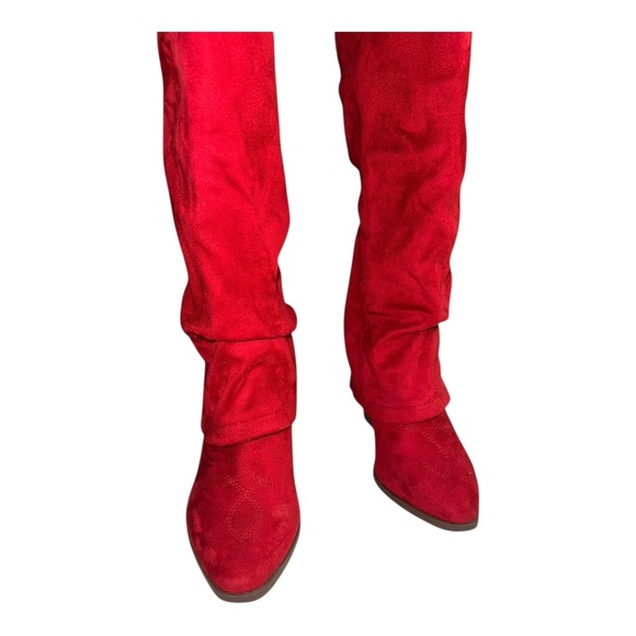 Beautiful Red Knee High Boots - Picture 2 of 11